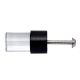 Clear Black Tiny Cylinder Glass Cabinet knobs