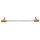 Clear Golden Large Cylinder Glass Door Handles