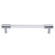 Clear Silver Medium Cylinder Glass Door Handles