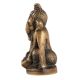 Brass Statue of Lord Ganesha Playing Harmonium