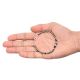 92.5 Sterling Silver Evil Eye Black Bead Crystal Bracelet