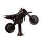 Handmade Antique Brown Brass Toy Bike On Stand