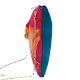 Handmade Multicolored Big Leaf Beaded Cotton Sling Bag