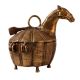 Brass Round Box with Horse Head