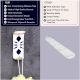 Handmade White Ceramic Blue Floral Adhesive Hook