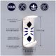 Handmade White Ceramic Blue Floral Adhesive Hook