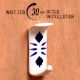 Handmade White Ceramic Blue Floral Adhesive Hook