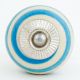 Old Turquoise Striped Knob