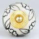 Black Flower Dresser Knob