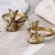Handmade Brass Cat Napkin Ring in Set of 4