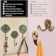 3 Pieces Brass Antique Wall Hooks for Hanging