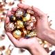 25 Pieces Rose Gold and Gold Christmas Ornaments - Vintage Golden Christmas Tree Ornaments