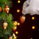 25 Pieces Amber Glass Ornaments - Christmas Tree Ornaments