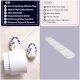 Blue Floral Ceramic No Drill Adhesive Wall Hook