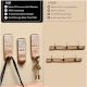 Wooden Brown White No Drill Wall Hook