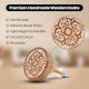 6 Pieces Floral Wooden Cabinet Knobs Drawer Pulls