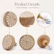 6 Pieces Floral Wooden Cabinet Knobs Drawer Pulls