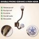 6 Pieces Floral Ceramic Iron Heavy Duty Wall Hook