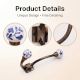 6 Pieces Floral Ceramic Iron Heavy Duty Wall Hook