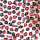 25 Pieces Black and Red Glass Ornaments For Tree Decoration