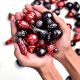 25 Pieces Black and Red Glass Ornaments For Tree Decoration
