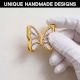 Modern Mother of Pearl and Brass Butterfly Wall Hook
