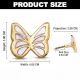 Modern Mother of Pearl and Brass Butterfly Wall Hook