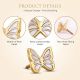 Modern Mother of Pearl and Brass Butterfly Wall Hook
