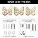 Modern Mother of Pearl and Brass Butterfly Wall Hook