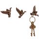 Handmade Modern Antique Iron Eagle Wall Hooks- 3 Pieces