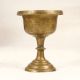 Vintage Finest Brass Holy Cup with Stand in Brown Finish