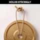 Solid Golden Knot Brass Wall Hooks-Pack of 3