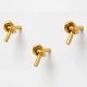 Solid Golden Knot Brass Wall Hooks-Pack of 3