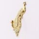 Handmade High Quality Brass Peacock Hanger for Bathroom in Set of 3
