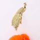 Handmade High Quality Brass Peacock Hanger for Bathroom in Set of 3