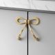 Gold Brass Bow Cabinet Door Handle 1 Pair (Small Size)