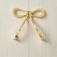 Gold Brass Bow Cabinet Door Handle 1 Pair (Small Size)