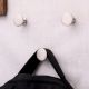 Round Solid Brass Wall Hooks In Silver Color -3 Pieces