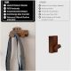 Natural Wooden Adhesive Car Design Wall Hook
