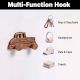 3 Pieces Wooden Adhesive Air Balloon Car And Rocket Shape Wall Hooks