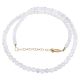 Moonstone Necklace, Brass with 22k gold plated, Handmade brass jewelry