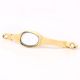 Golden White Handmade Mother of Pearl Brass Door Cabinet Handle