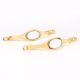 Golden White Handmade Mother of Pearl Brass Door Cabinet Handle