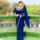 Navy Blue Crepe Georgette Bollywood Style Saree