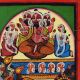 Handmade Bengal Pattachitra Natural Colors Painting of Goddess Durga on Cloth by Artist Sahajan Chitrakar