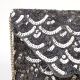 Silver Cascade Sequin Hand Embroidered Sling Bag with Gold Chain Strap