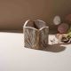 Rustic Leaf-Engraved Wooden Spoon Holder