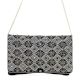 Noir Royale Hand Beaded Clutch with Ornate Metallic Embroidery