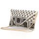 Gilded Mosaic Beaded Clutch with Luxe Chain Strap