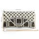 Gilded Mosaic Beaded Clutch with Luxe Chain Strap